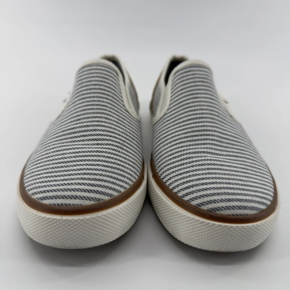 Tommy Bahama‎ Womens Blue White Striped Slip On Sneakers Size 8